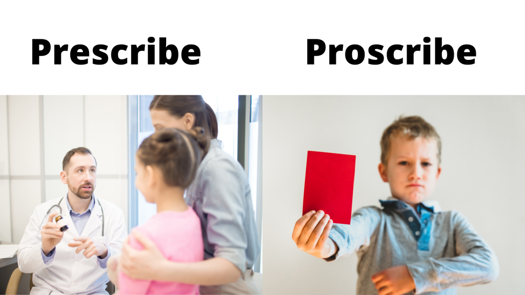 prescribe or proscribe
