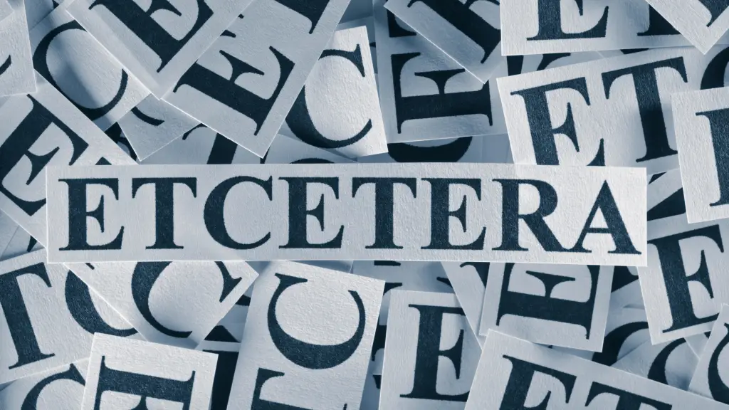 What Does Et Cetera Mean Literally In Latin