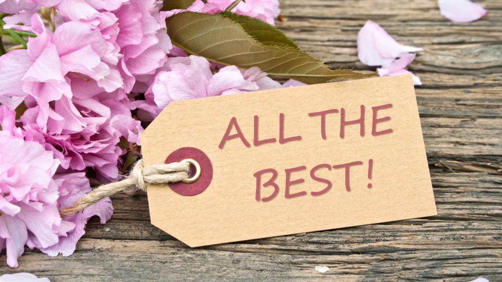 All the best TO YOU or FOR YOU? Which is correct?