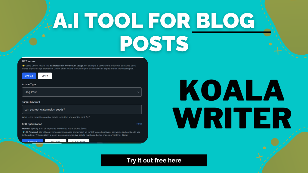 KoalaWriter for blog posts